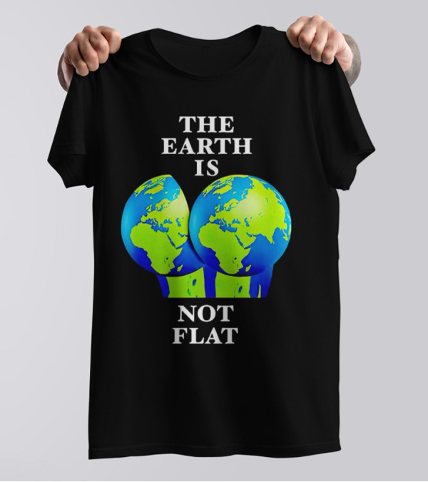 The Earth Is Not Flat Double Globe Visual T-Shirt