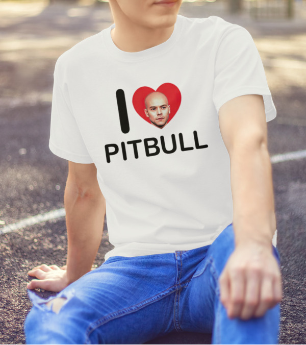 I Love Pitbull Baldrry T-Shirt