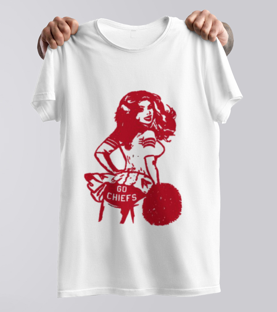 Cheerleader Go Chiefs Pom Pom Spirit T-Shirt