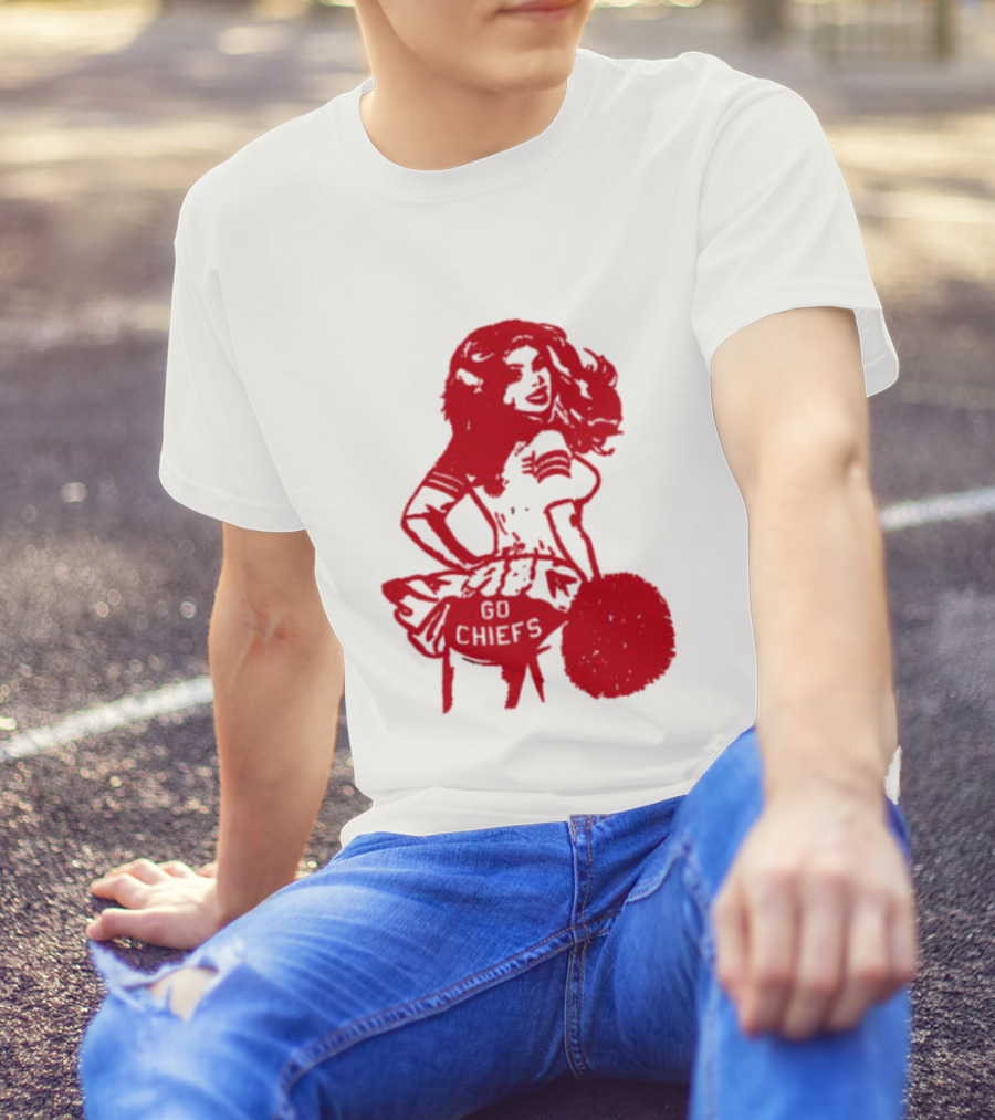 Cheerleader Go Chiefs Pom Pom Spirit T-Shirt