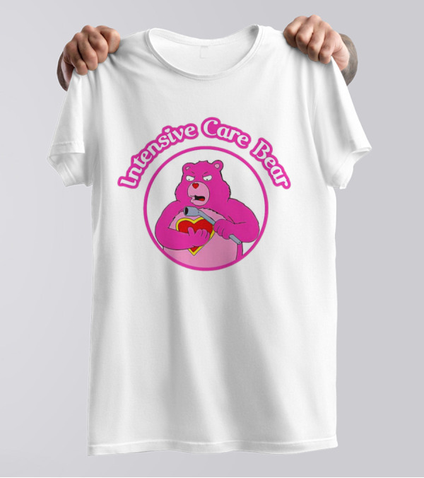 Intensive Care Bear With Heart And Pipe T-Shirt