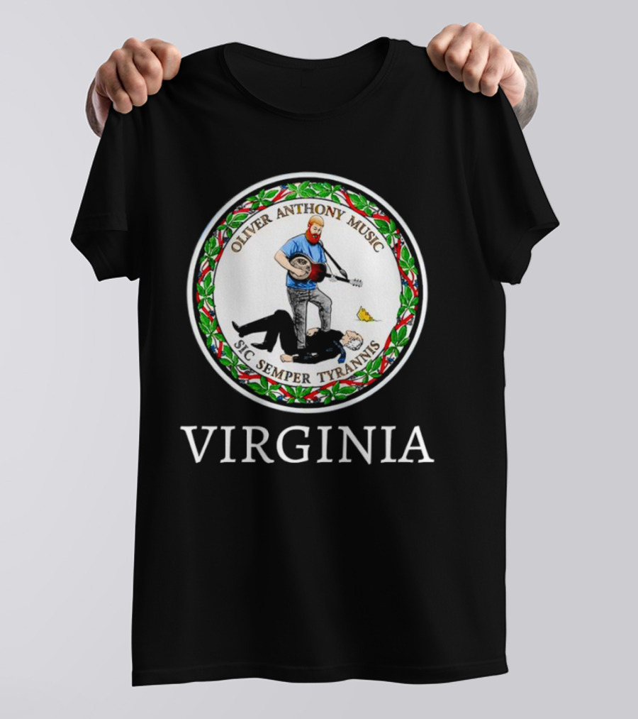 Oliver Anthony Music Sic Semper Tyrannis Virginia Seal T-Shirt