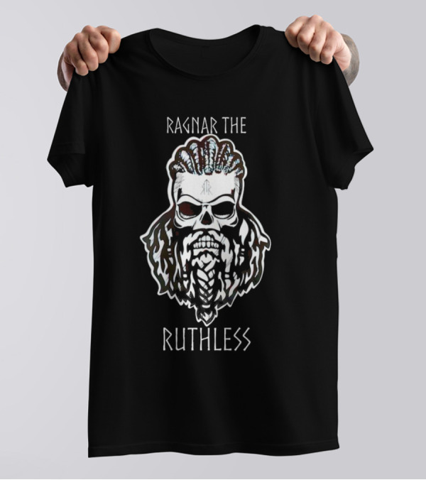 Ragnar The Ruthless Viking Skull Warrior T-Shirt
