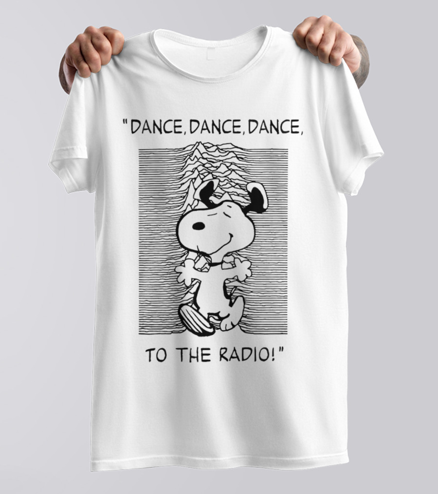Snoopy Dance Dance Dance To The Radio Joy Division T-Shirt