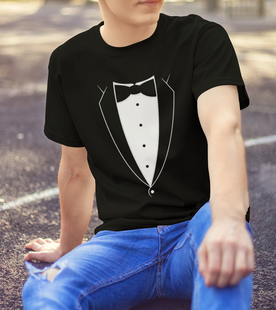 Bow Tie Tuxedo Suit Formal Attire T-Shirt