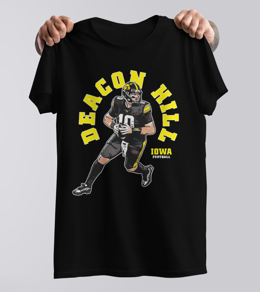 Deacon Hill Iowa Football Cartoon Player Number 10 T-Shirt
