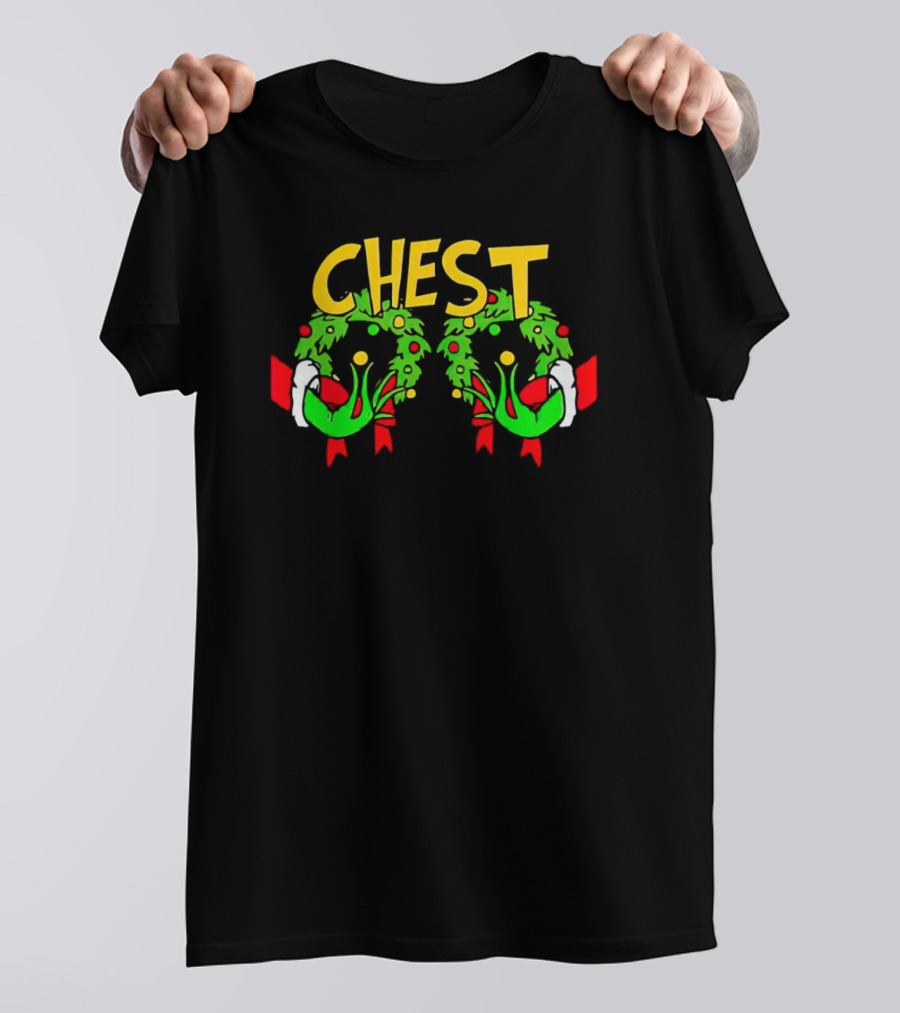 Grinch Chest Wreath Christmas T-Shirt