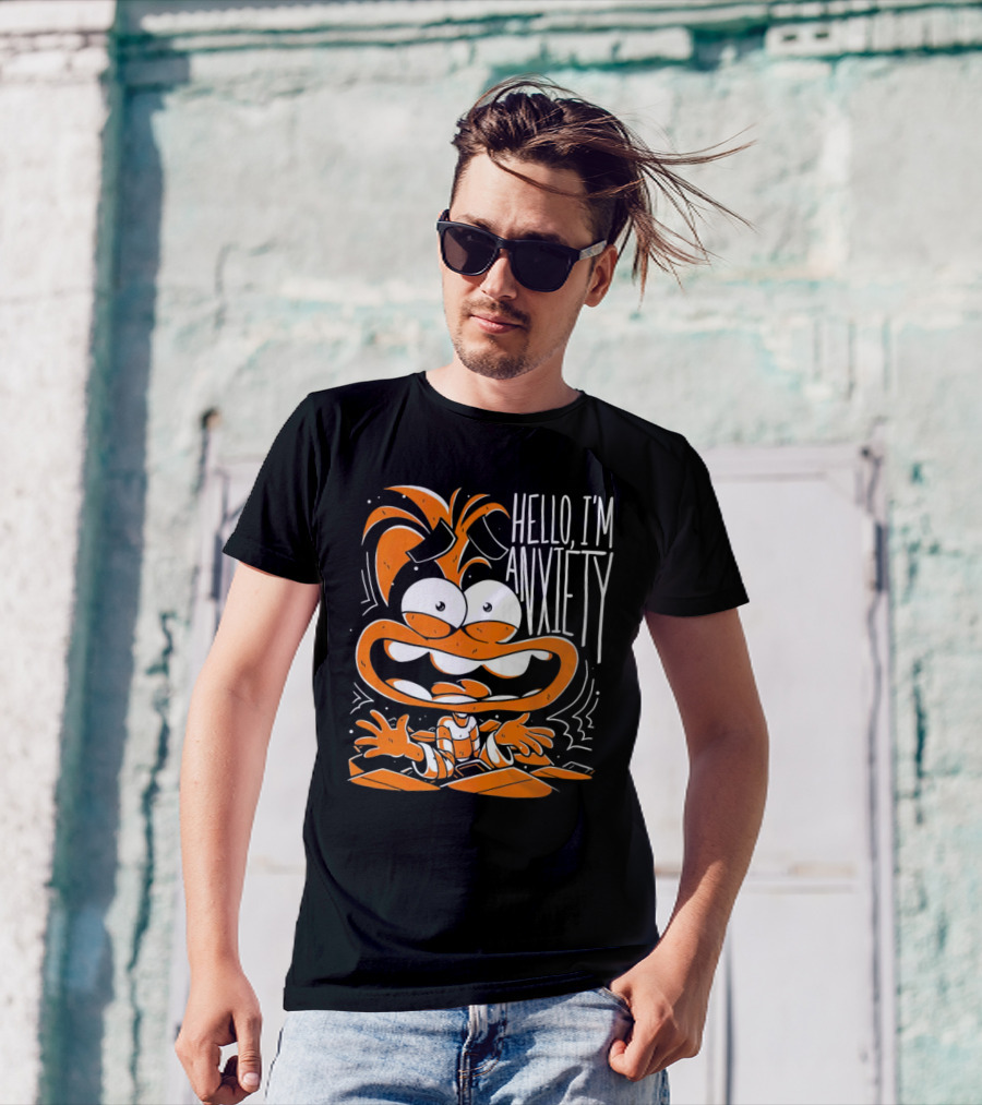 Hello I'm Anxiety Character Comic Visual T-Shirt