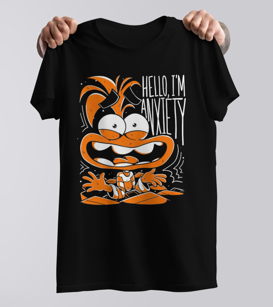 Hello I'm Anxiety Character Comic Visual T-Shirt