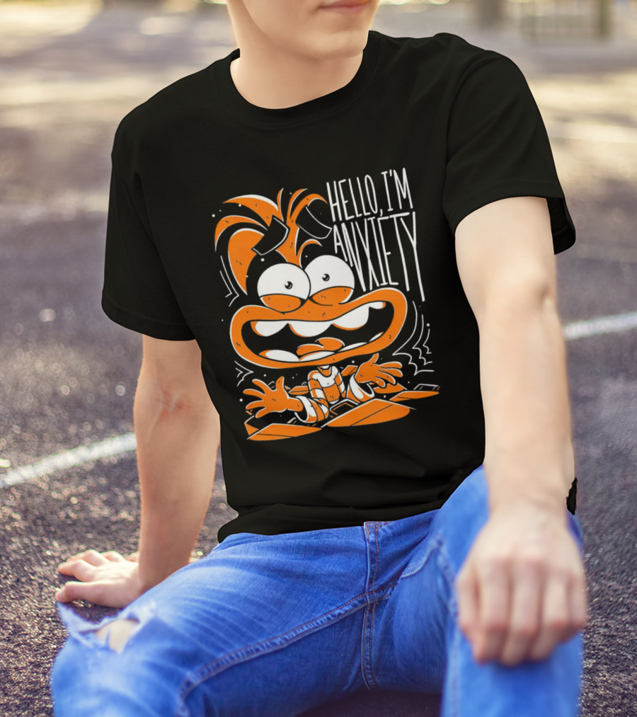 Hello I'm Anxiety Character Comic Visual T-Shirt