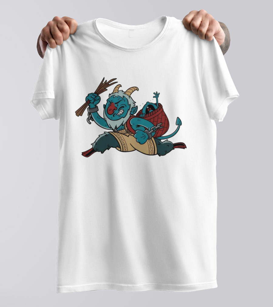 Krampoly Rich Uncle Pennybags Krampus Mashup Character T-Shirt