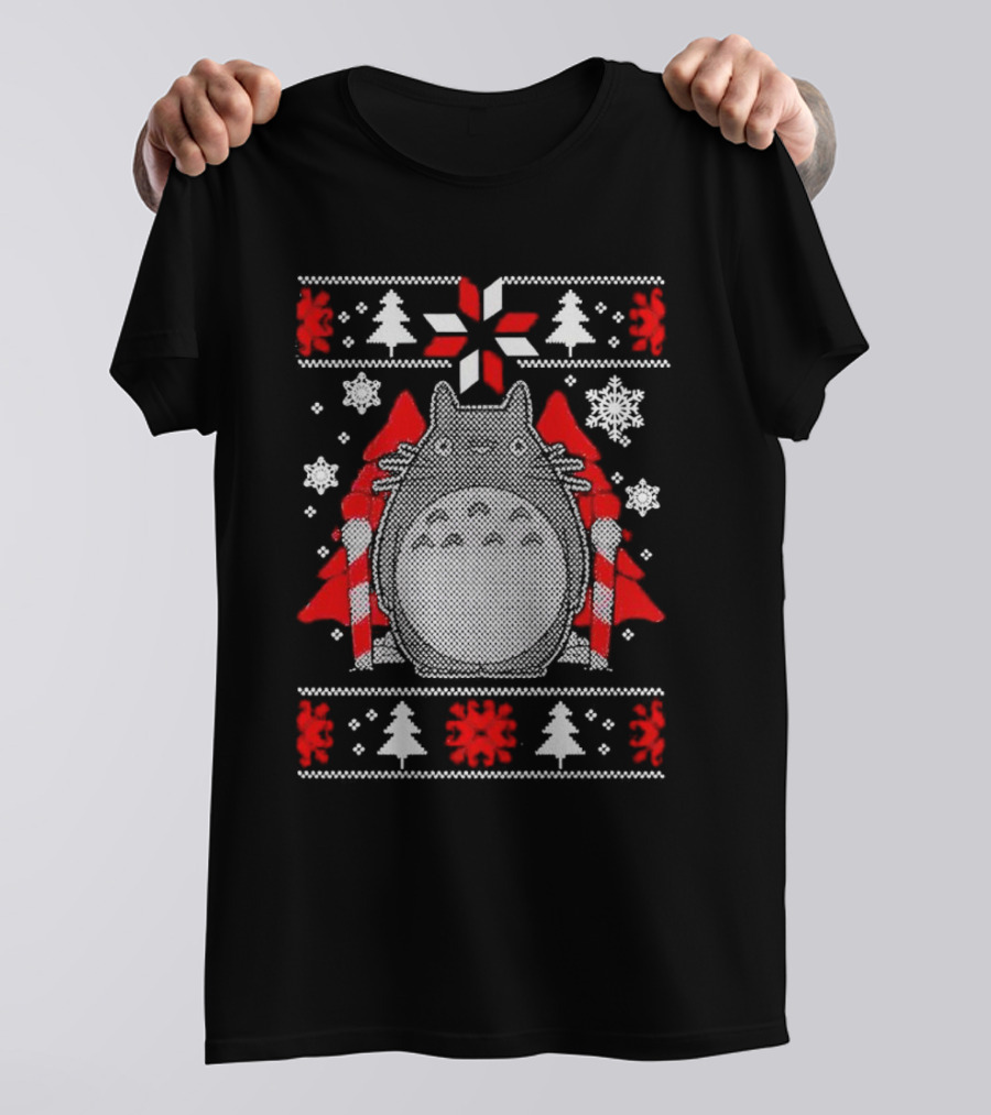 My Neighbor Totoro Studio Ghibli Festive Holiday T-Shirt