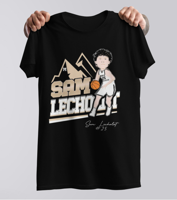 Sam Lecholat Montana State Bobcats Collective #25 Signature Basketball Player M T-Shirt