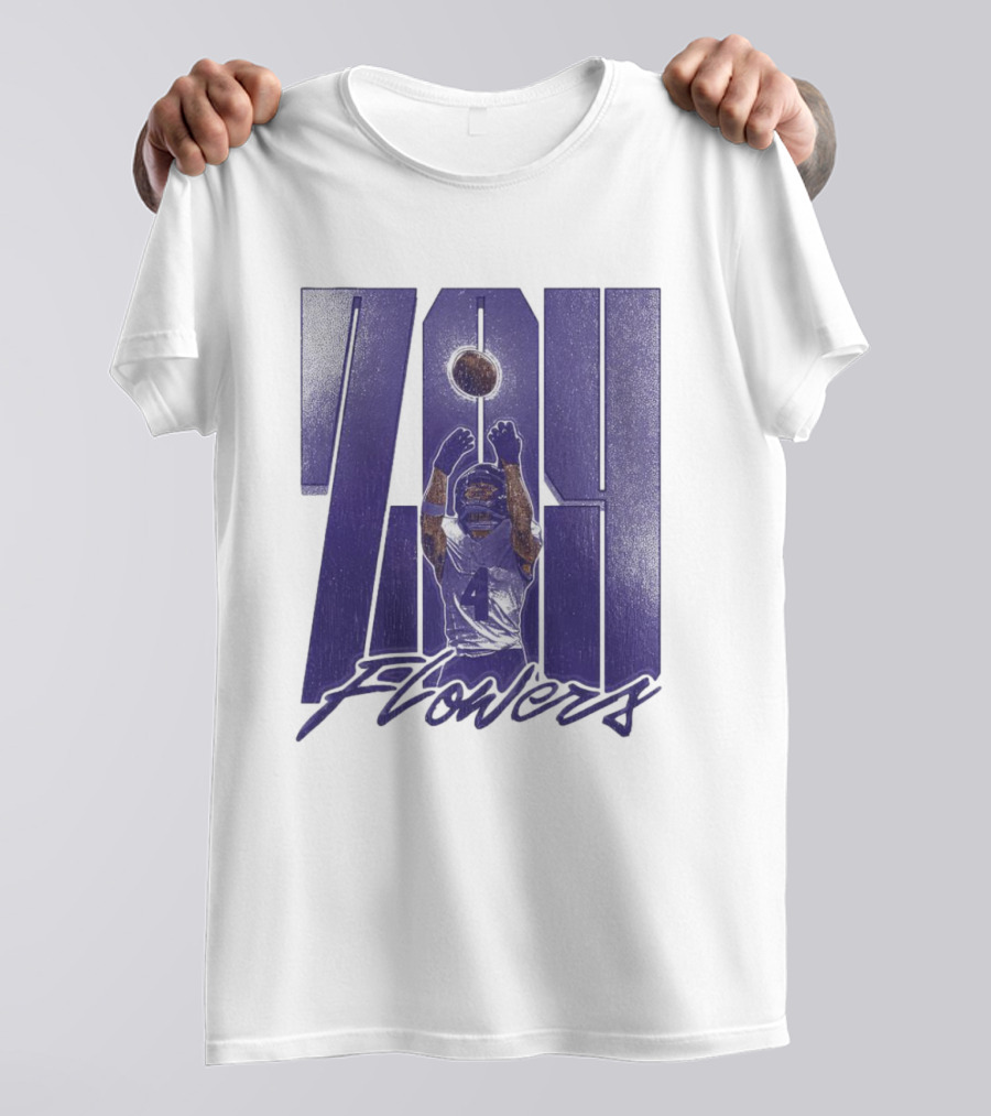 Zay Flowers Baltimore Ravens Football Vintage Catch T-Shirt