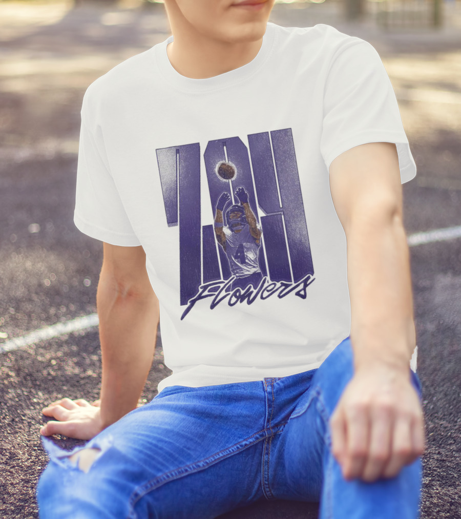 Zay Flowers Baltimore Ravens Football Vintage Catch T-Shirt