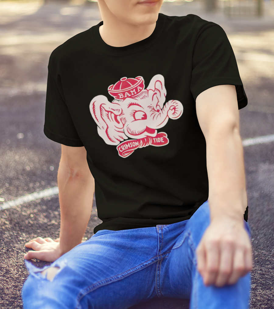 Bama Crimson Tide Elephant Mascot Football T-Shirt