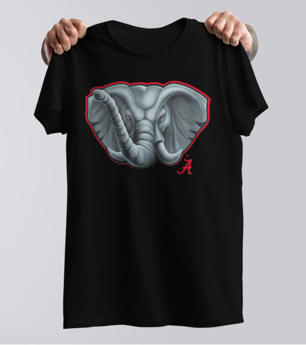 Alabama Crimson Tide Elephant Emblem Crimson A T-Shirt