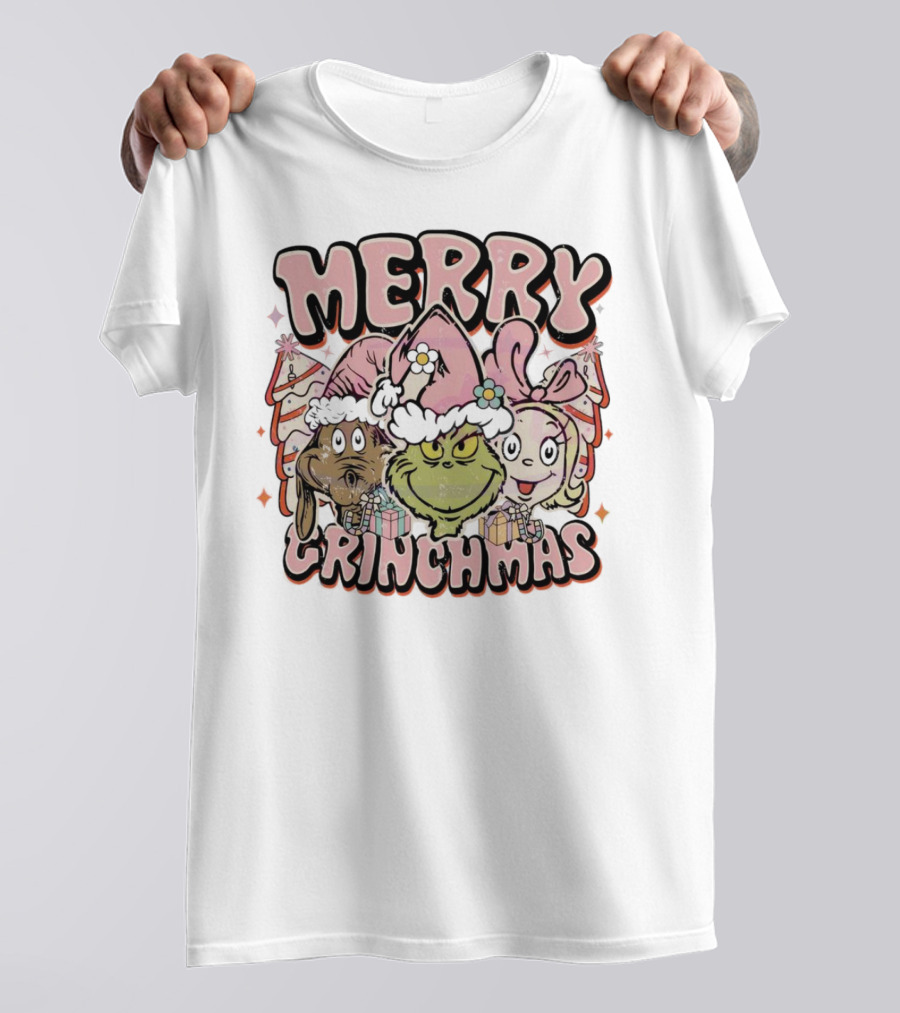 Merry Grinchmas Max Cindy Lou Who Christmas Festive Characters Holiday T-Shirt