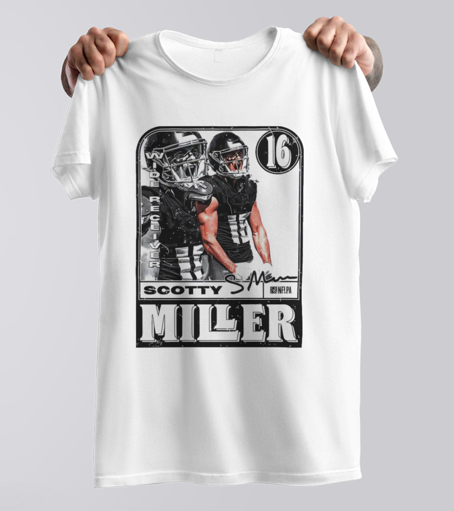 Scotty Miller 16 Atlanta Falcons Wide Receiver NFLPA Card T-Shirt