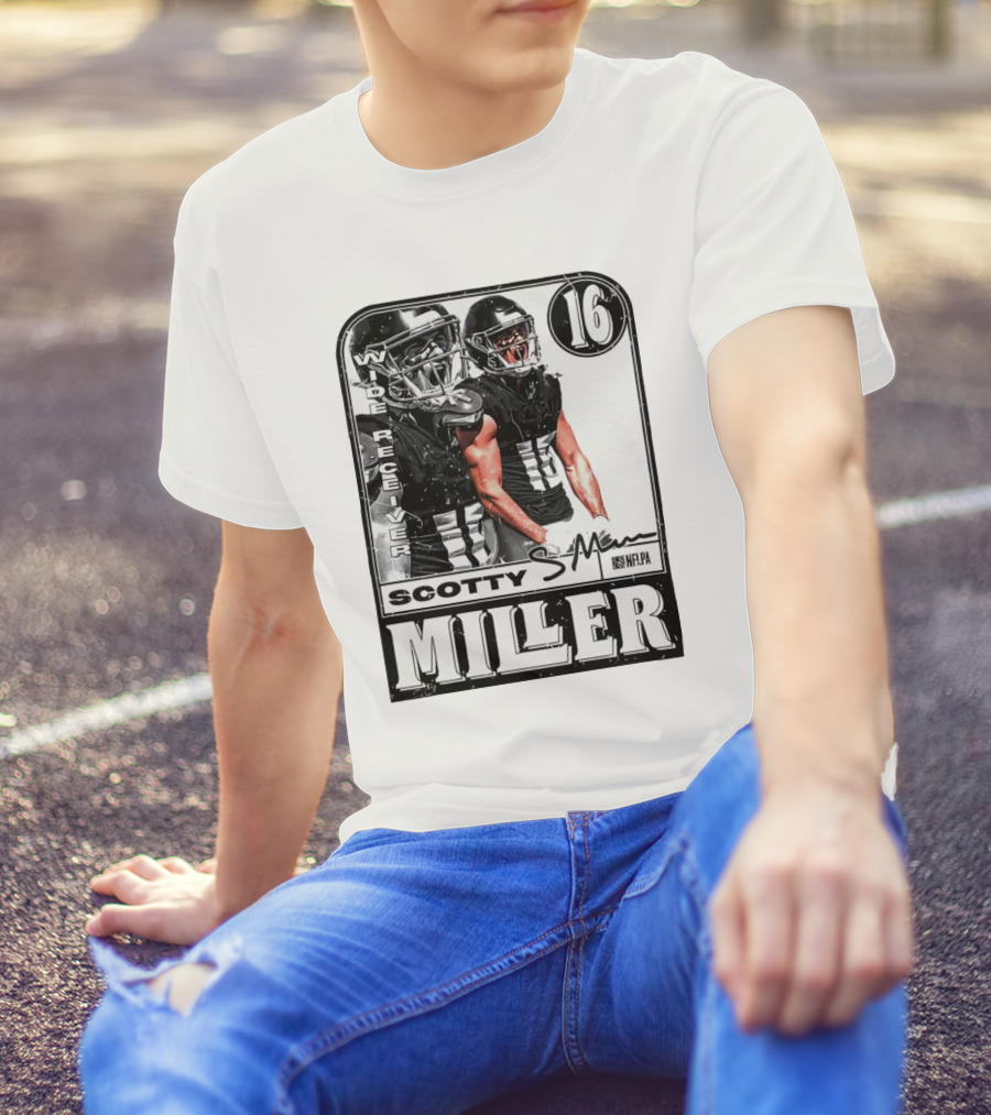 Scotty Miller 16 Atlanta Falcons Wide Receiver NFLPA Card T-Shirt