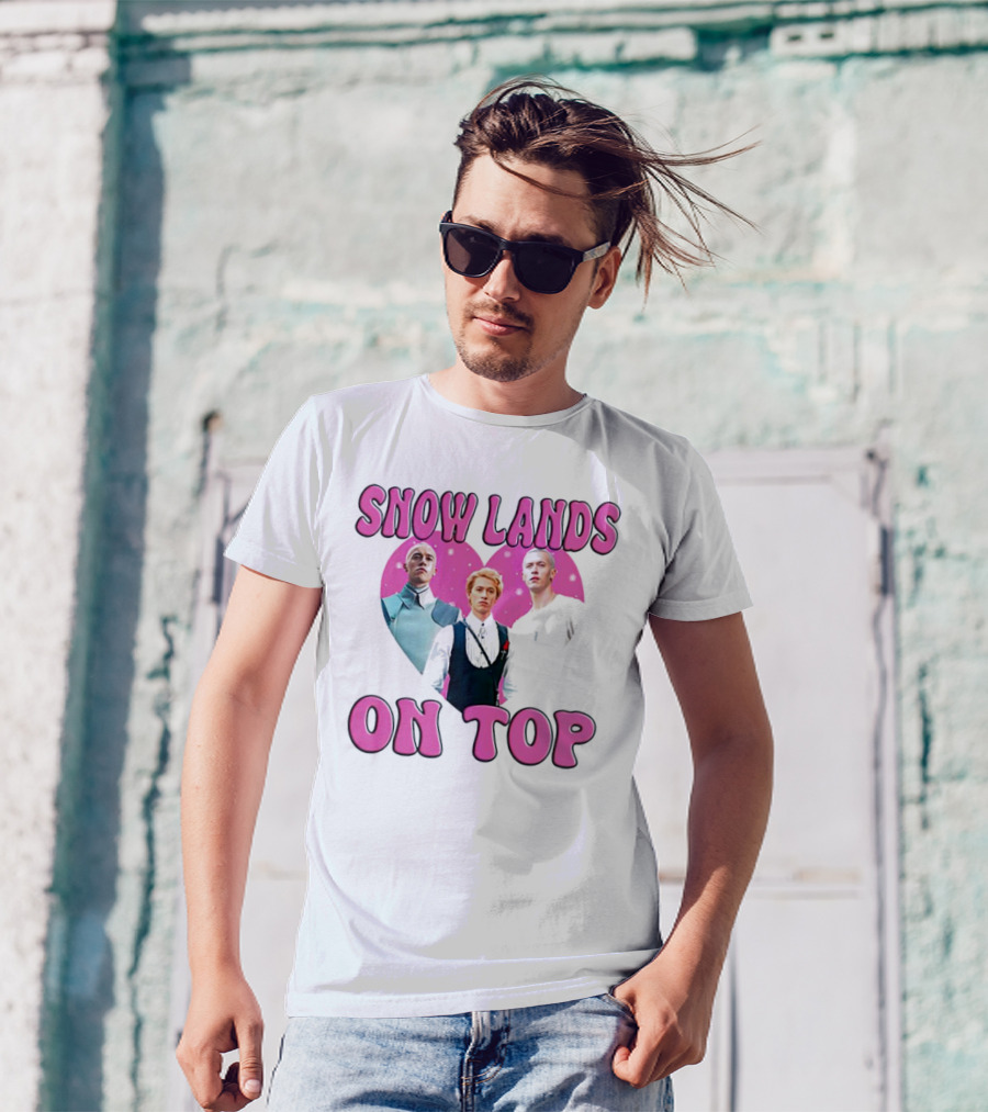 Snow Lands On Top Pink Heart Trio T-Shirt