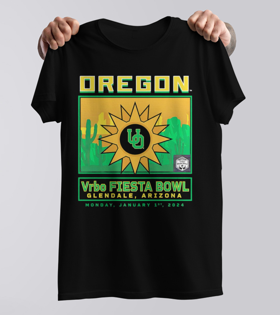 Oregon Ducks Vrbo Fiesta Bowl Glendale Arizona January 1st T-Shirt