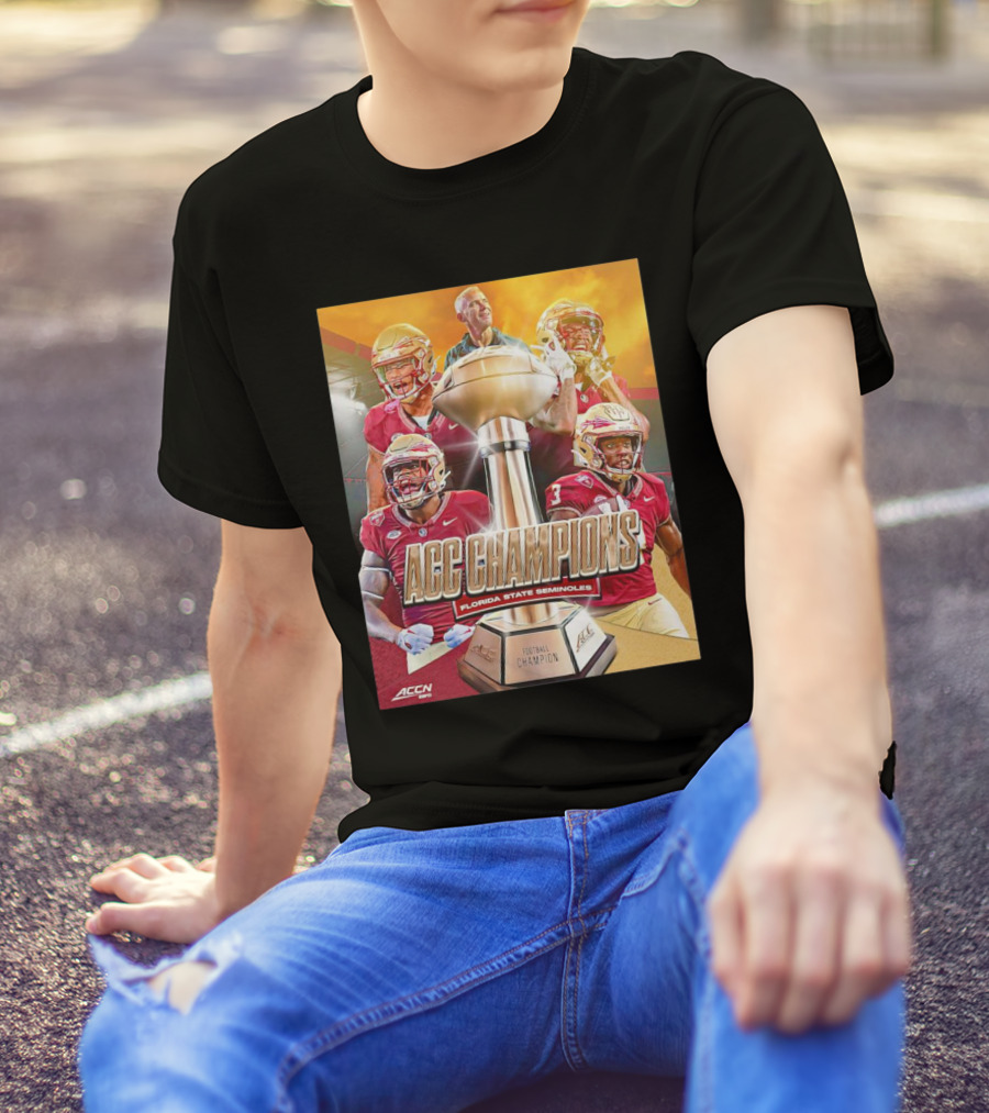 Florida State Seminoles ACC Champions Football Champion Trophy T-Shirt