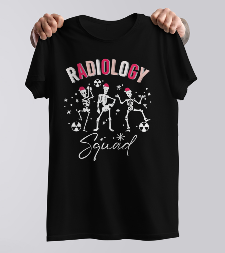 Radiology Squad Skeletons Christmas T-Shirt
