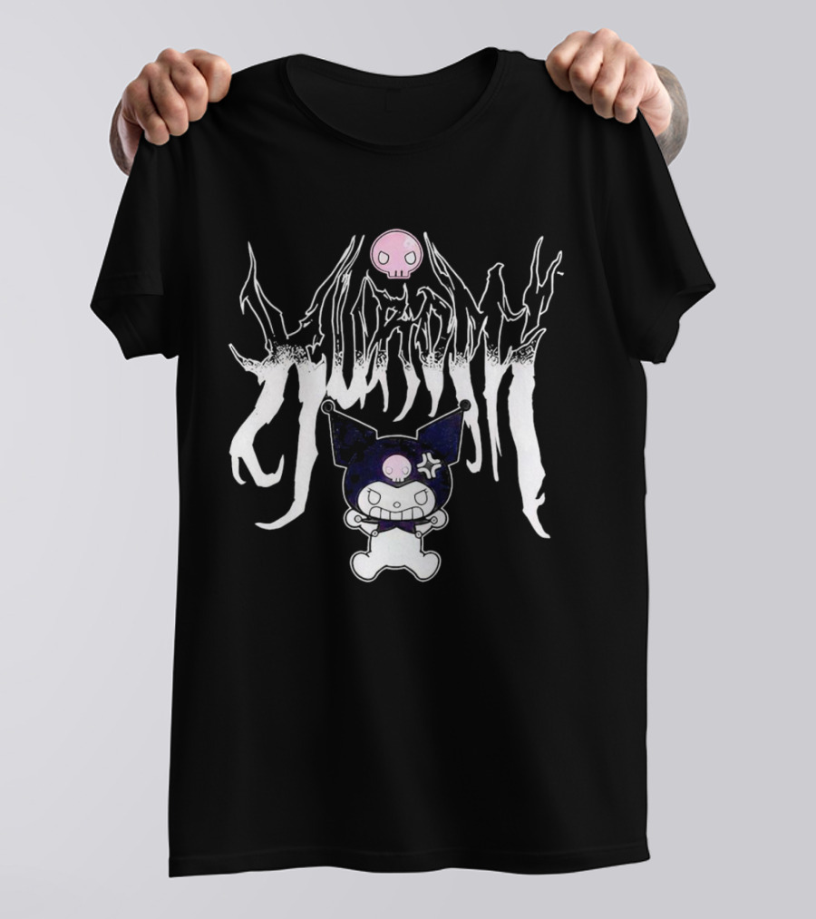 Kuromi Angry Metal Sanrio Skull Punk T-Shirt