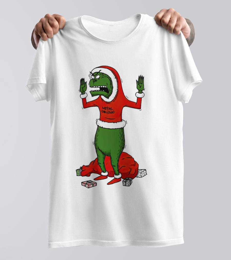 Grinch Cornholio Metal Christmas How The Grinch Stole Christmas T-Shirt