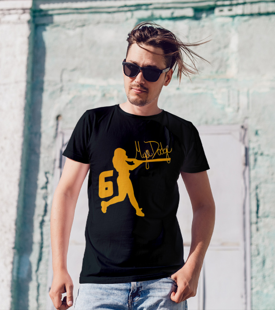 Mya Dodge Missouri Tigers Softball Signature Player Silhouette Number 6 T-Shirt