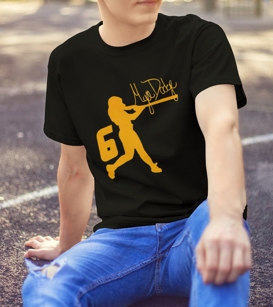 Mya Dodge Missouri Tigers Softball Signature Player Silhouette Number 6 T-Shirt