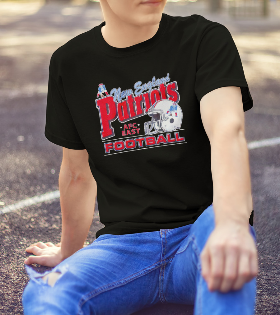 New England Patriots AFC East Football Helmet T-Shirt