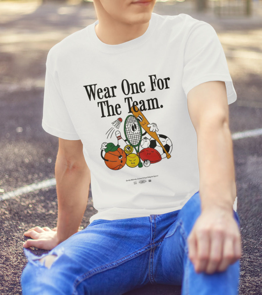 Wear One For The Team Sports Cartoon Characters T-Shirt