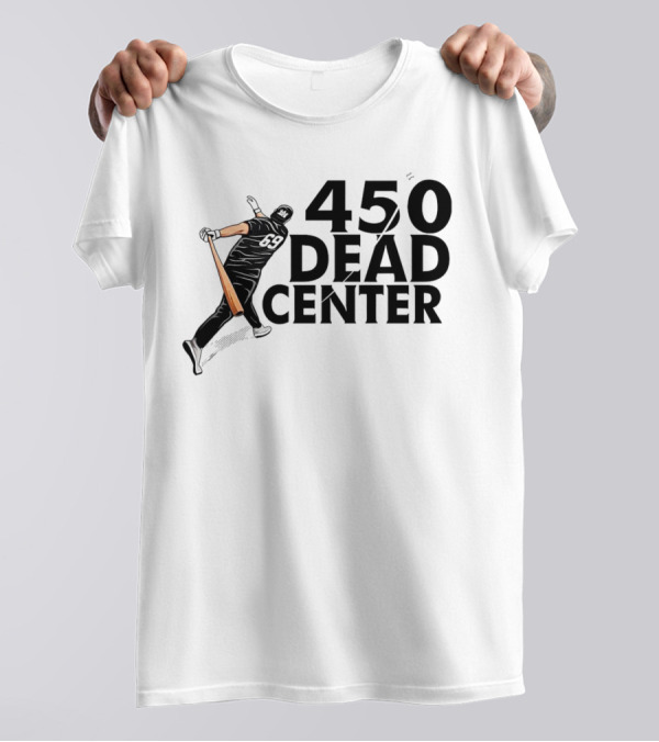 450 Dead Center Baseball Player Swinging T-Shirt