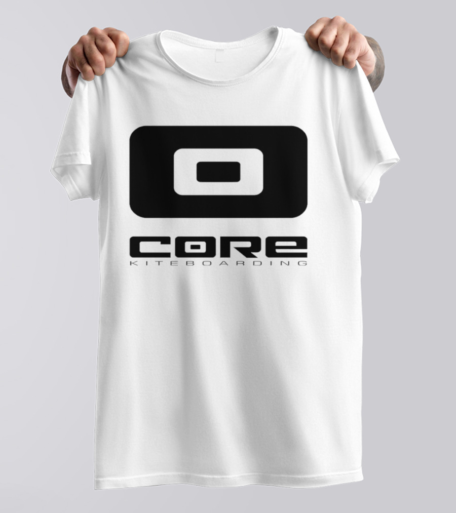 Core Kiteboarding Logo Icon With Bold Black Typography T-Shirt