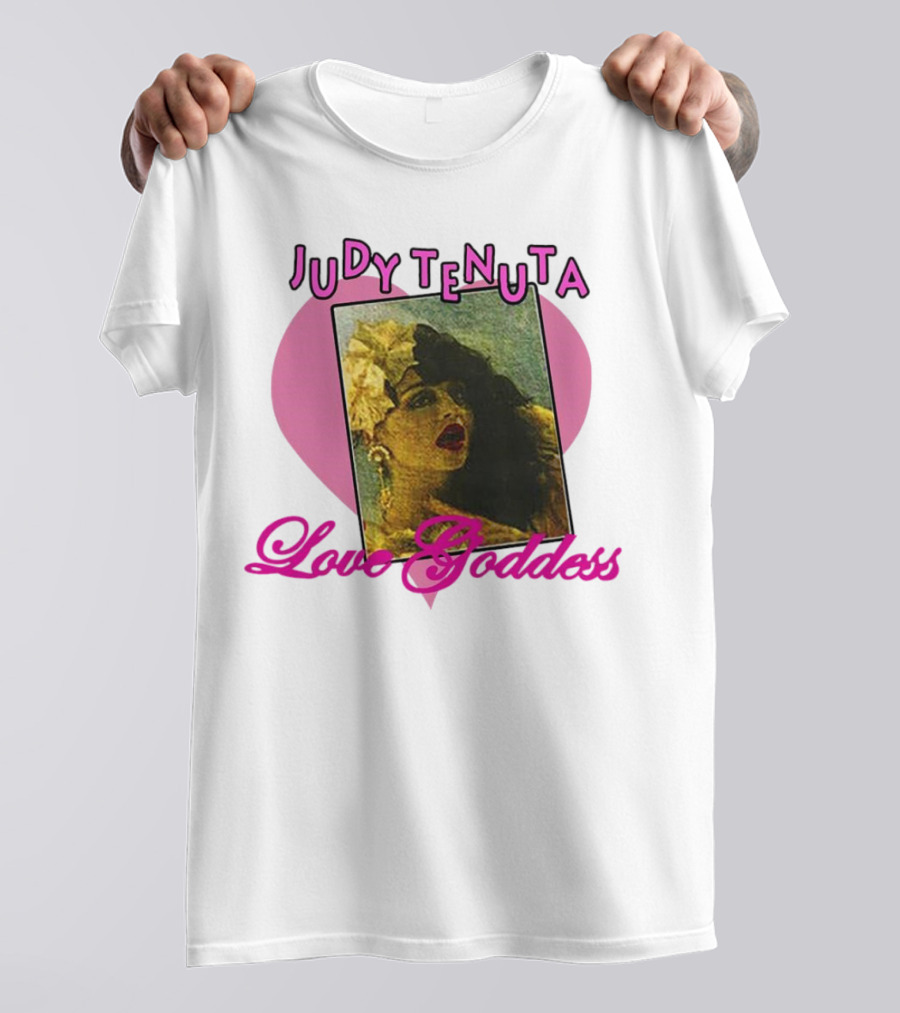 Judy Tenuta Love Goddess Vintage Art With Heart Background T-Shirt