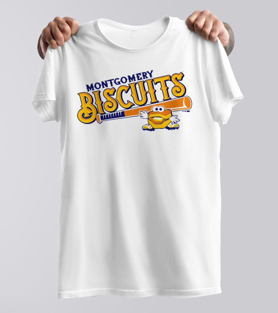 Montgomery Biscuits Biscuits Baseball Bat Biscuits Mascot T-Shirt