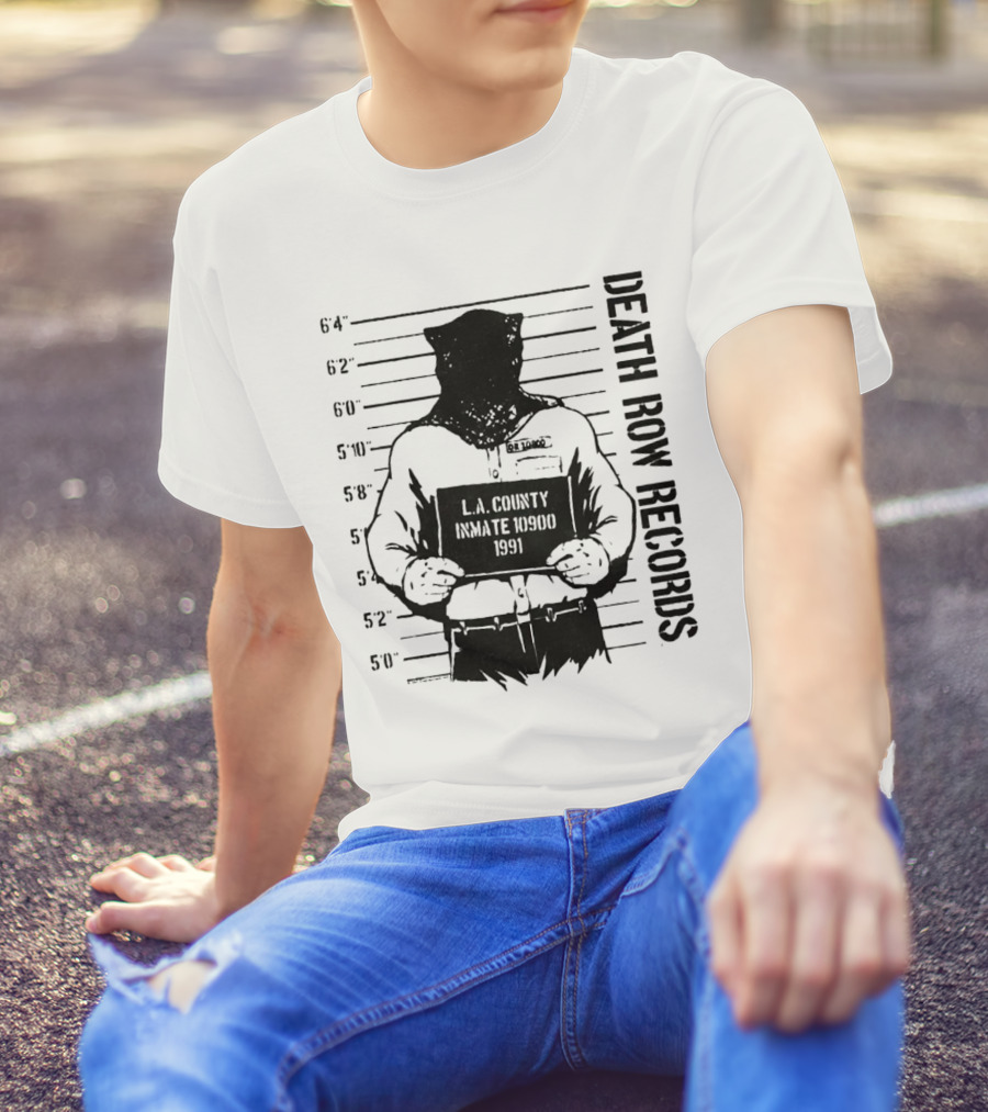 Death Row Records LA County Inmate 1990 1991 T-Shirt