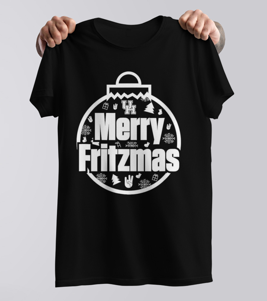 Merry Fritzmas Houston Cougars UH Holiday Ornament With Christmas Symbols T-Shirt