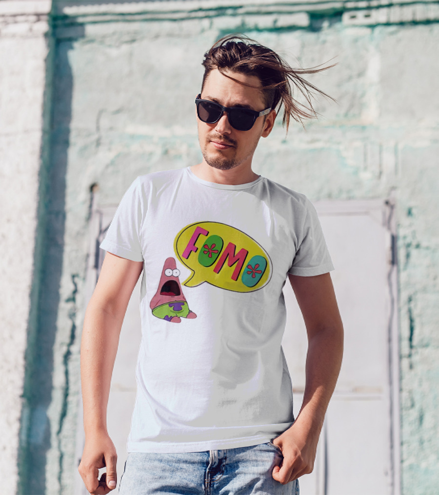 FOMO Surprised Patrick Face Meme Bubble T-Shirt