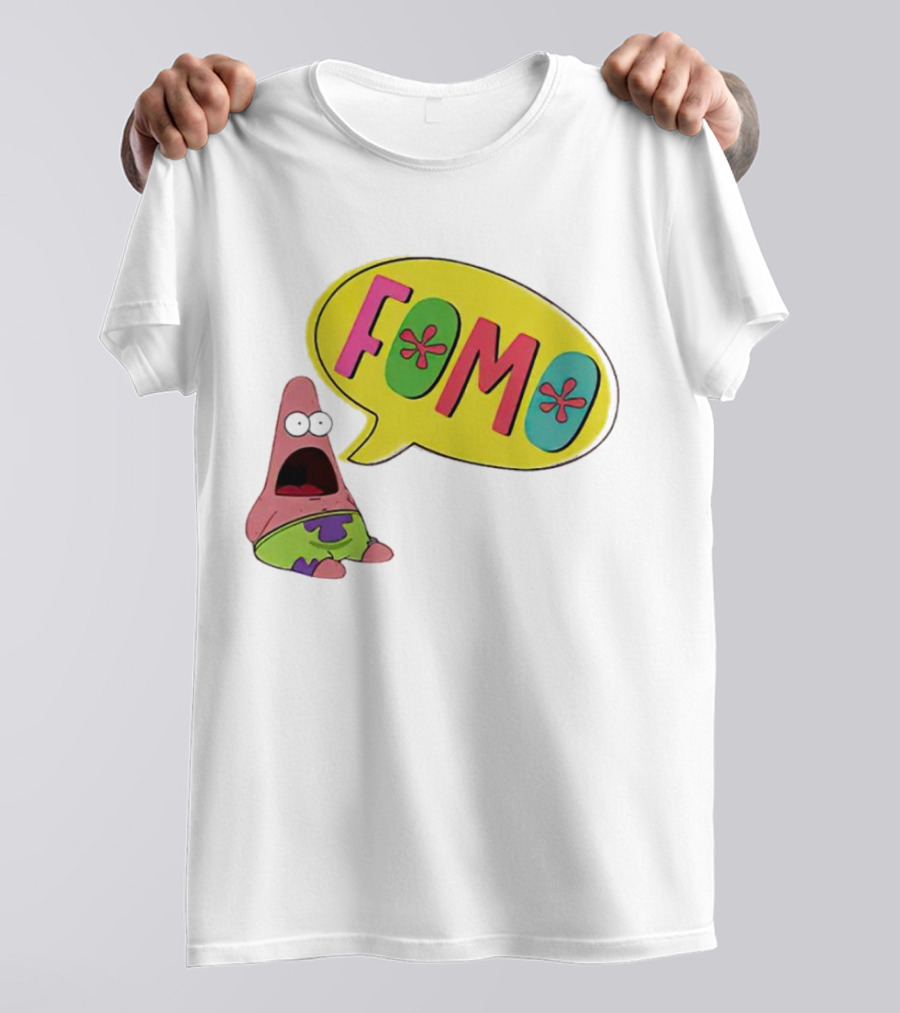FOMO Surprised Patrick Face Meme Bubble T-Shirt