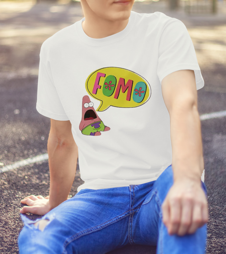FOMO Surprised Patrick Face Meme Bubble T-Shirt