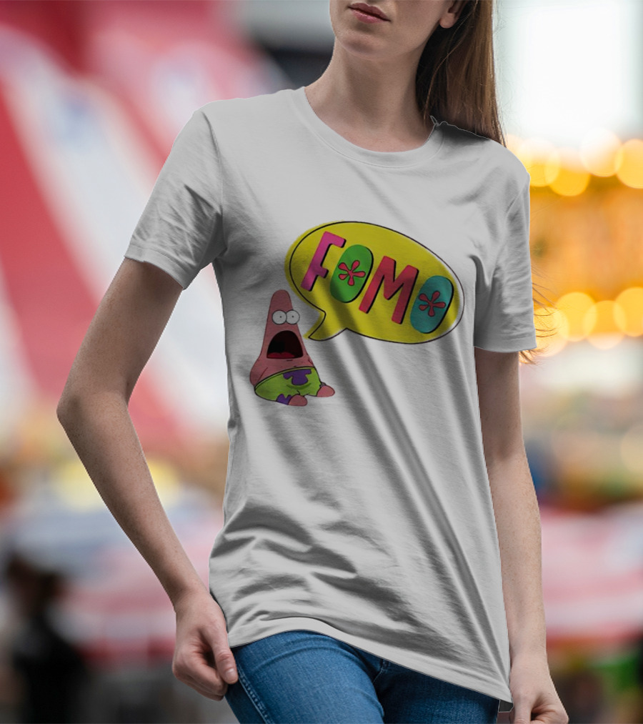 FOMO Surprised Patrick Face Meme Bubble T-Shirt
