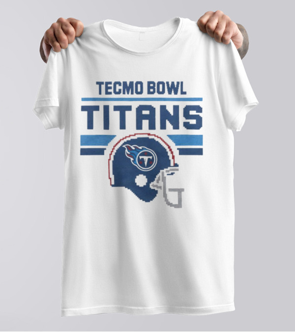 Tecmo Bowl Titans Retro Tennessee Titans Helmet T-Shirt