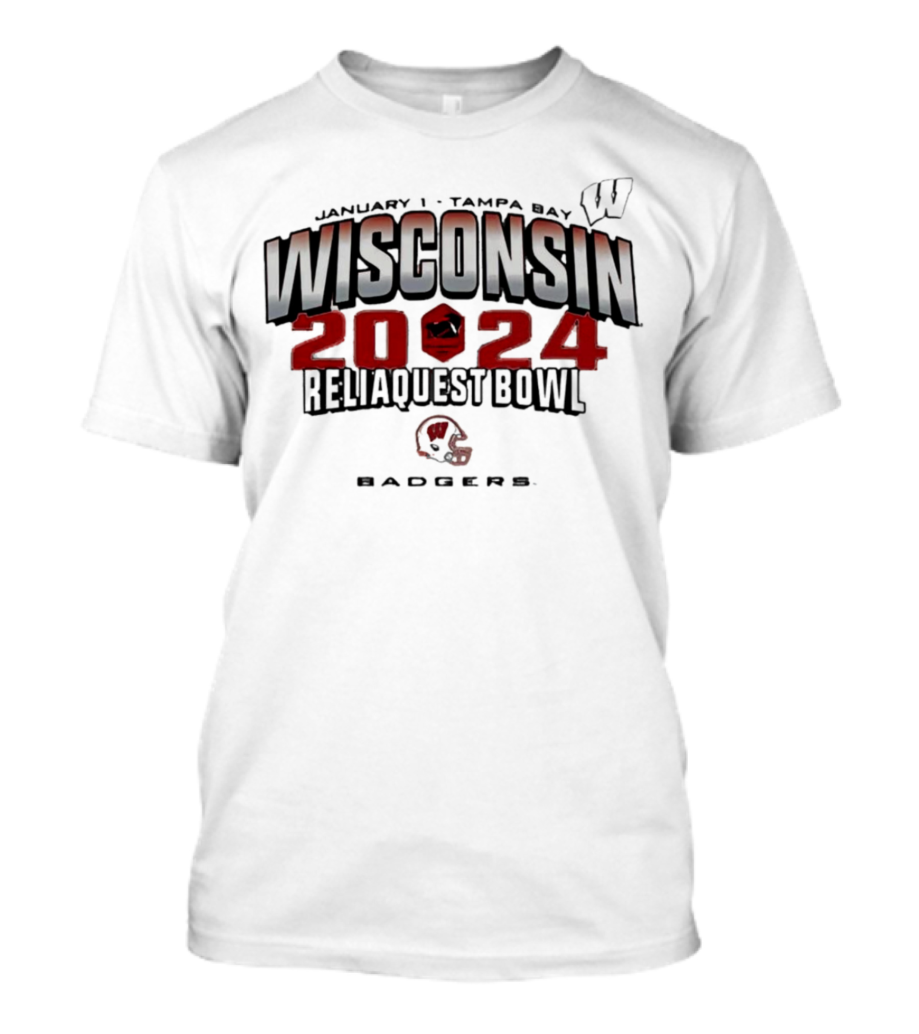 January 1 Tampa Bay Wisconsin Badgers Reliaquest Bowl T-Shirt