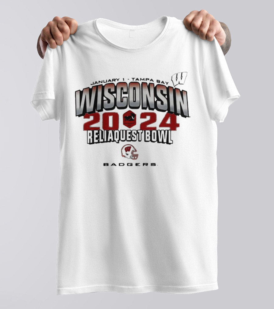 January 1 Tampa Bay Wisconsin Badgers Reliaquest Bowl T-Shirt