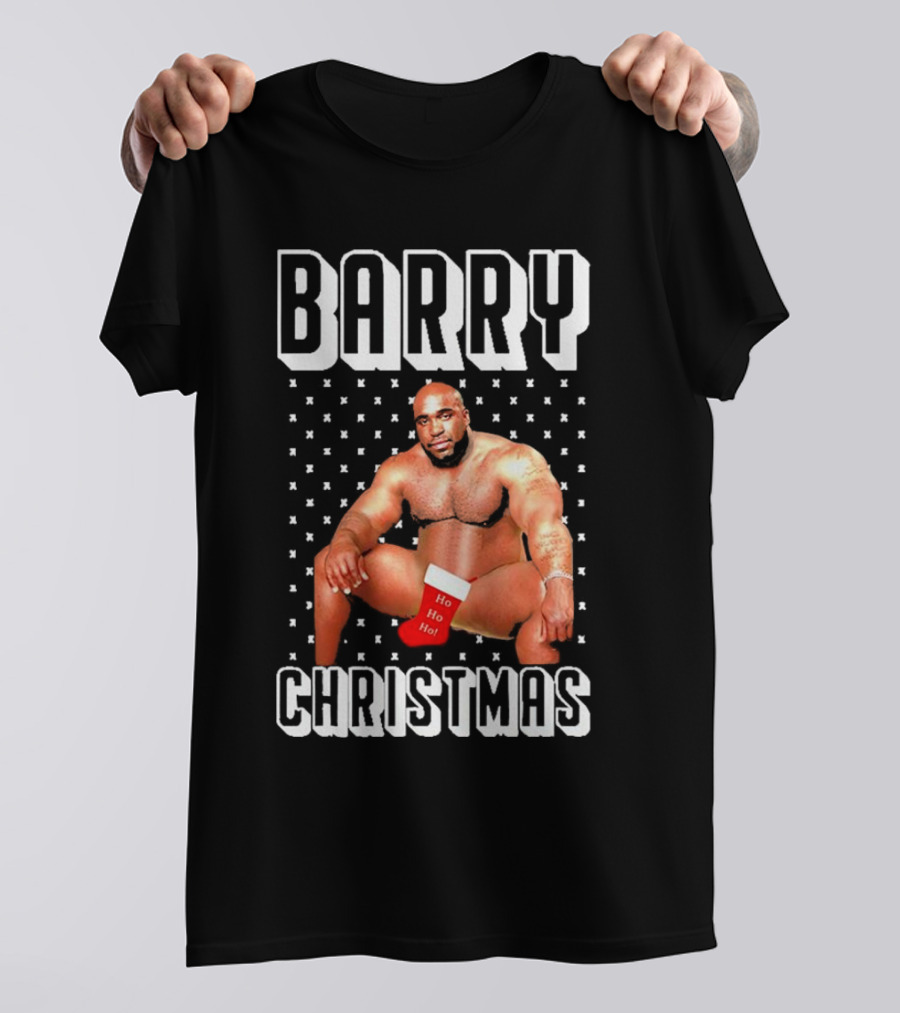 Barry Christmas Ho Ho Ho Stocking Holiday T-Shirt