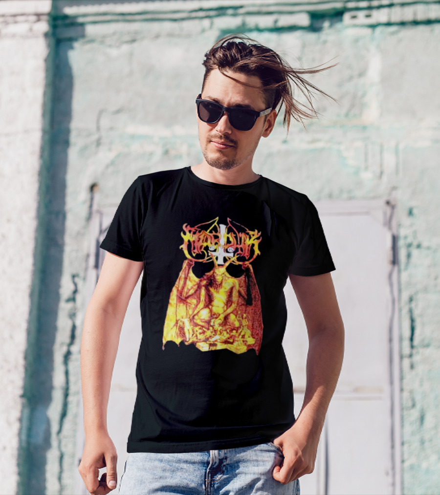 Marduk Demon Goat Occult Symbolism With Satanic T-Shirt