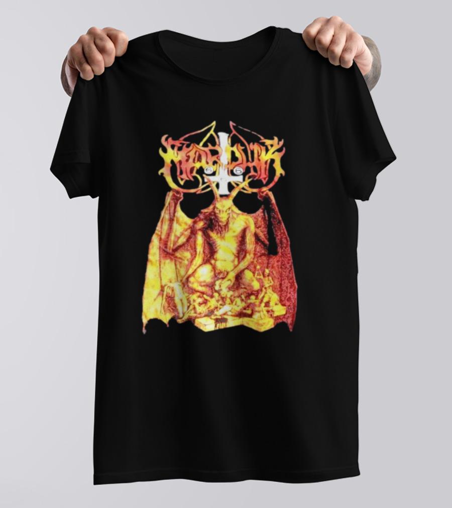 Marduk Demon Goat Occult Symbolism With Satanic T-Shirt